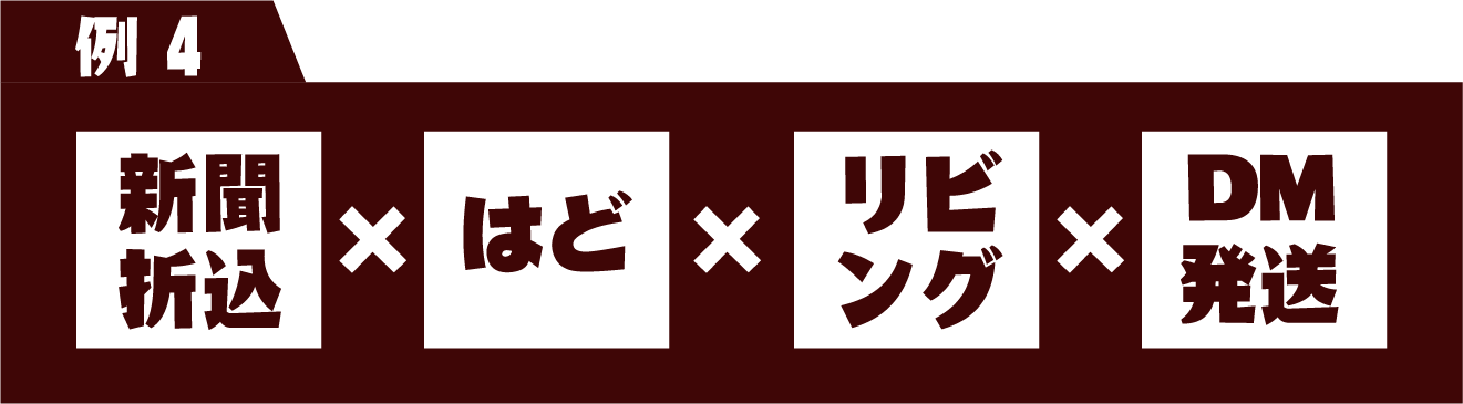 新聞折込×はど×リビング×DM発送